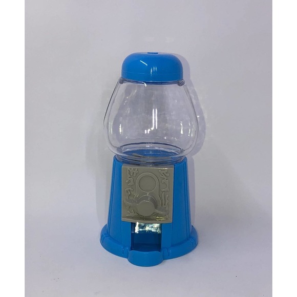 Miniature Mini Blue Plastic Bubblegum Gumball Machine New - Picture 1 of 2